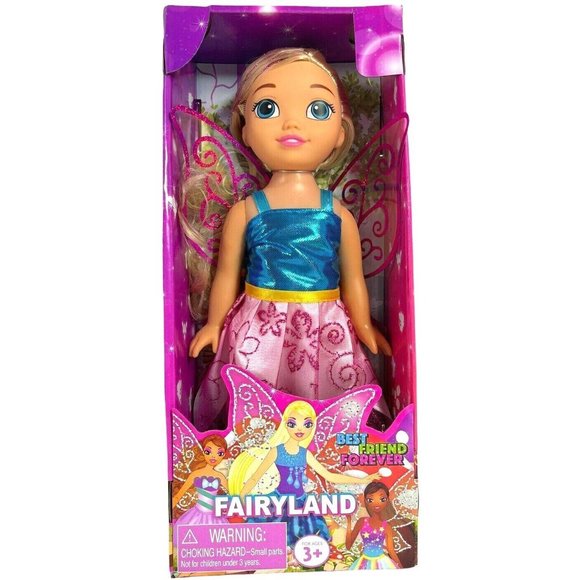 Fairyland Doll Best Friend Forever Blond Hair Blue Eyes Sparkly Wings 11 Inch - Picture 7 of 7